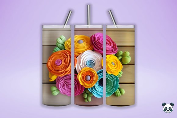 3D Ranunculus Bouquet Tumbler Wrap: A Beautiful and Practical Design for Your Tumblers