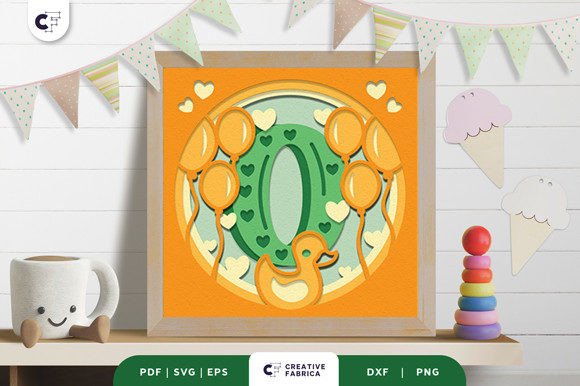 Baby Alphabet O Monogram 3D Papercut SVG: A Unique Way to Personalize Your Baby’s Room