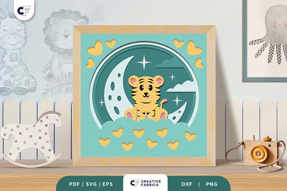 Baby Tiger 3D Shadow Box Paper Cut: A Creative and Educational Craft