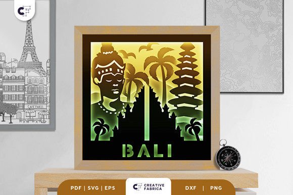 Bali Indonesia 3D Layered Paper Cut