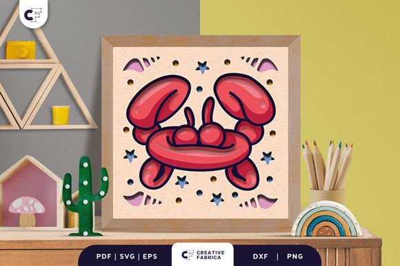 Balloon Crab 3D Paper Cut SVG: A Unique Addition to Your Creative Collection
