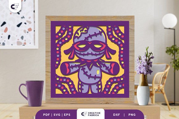 Carnival Voodoo Doll 3D Light Box SVG: A Unique Addition to Your Creative Workflow