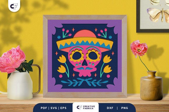 Day of the Dead 3D Shadow Box SVG: A Creative Way to Celebrate Hispanic Tradition