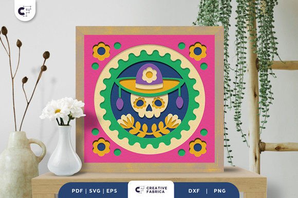 Floral Day of the Dead 3D Shadow Box: A Unique Celebration of Hispanic Heritage