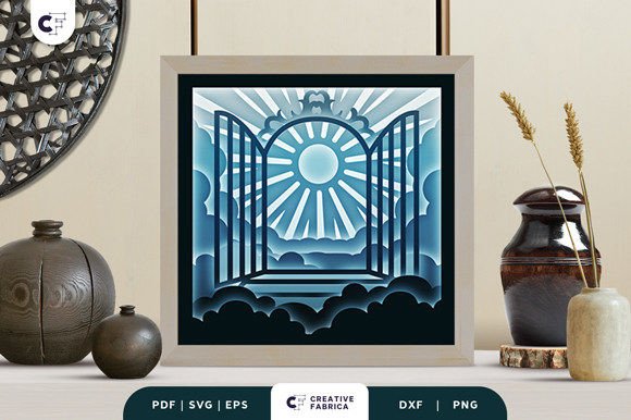 Heaven Gate 3D Shadow Box Paper Cut: A Meaningful Tribute to Loved Ones