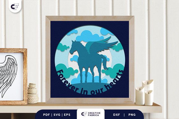 Horse Memorial 3D Layered Papercut