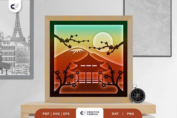Japanese Cherry Blossom 3D Shadow Box: A Beautiful Addition to Any Space