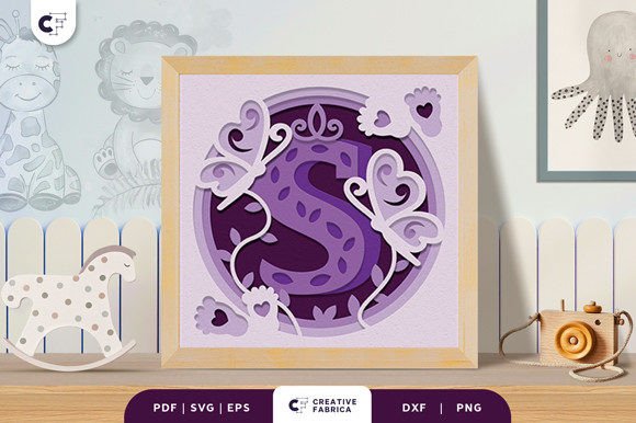 Letters S Baby Girl Alphabet 3D Papercut: A Unique Artistic Expression