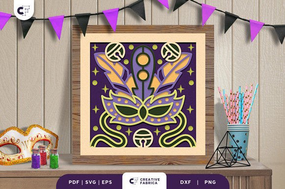Mardi Gras Carnaval 3D Shadow Box SVG: A Creative Way to Celebrate the Festive Season