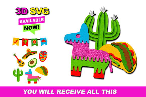 Mexico Elements 3D SVG Collection