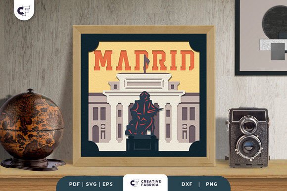 Prado Museum Madrid 3D Shadow Box SVG