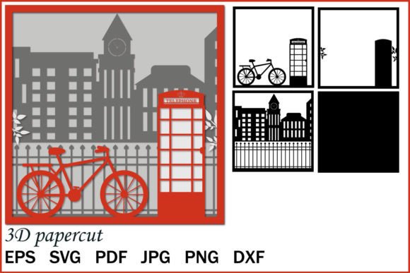 Red Telephone Booth. Multilayer 3D: A Unique Design for Urban Enthusiasts