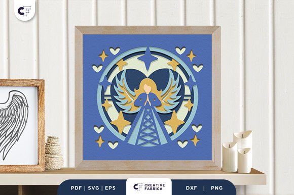 Remembrance Angel 3D Papercut Shadow Box: A Heavenly Tribute for Every Occasion