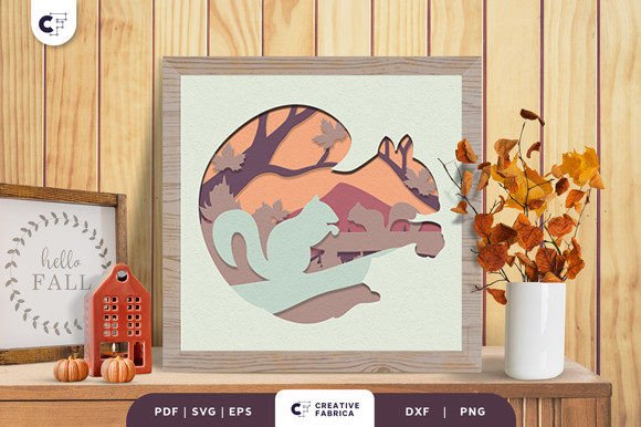 Squirrel in the Fall Forest 3D Shadowbox: A Bright Idea for Your Room