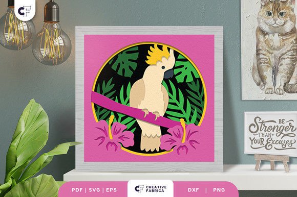 Tropical Cockatoo 3D Shadow Box: A Strategic Addition to Creative and Business Ventures