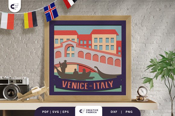 Venice Rialto Bridge 3D Shadow Box SVG: A Unique Artistic and Practical Resource