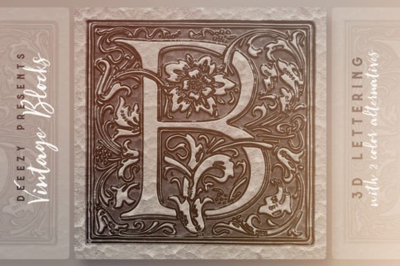 Vintage Blocks 3D Lettering for Creative Projects