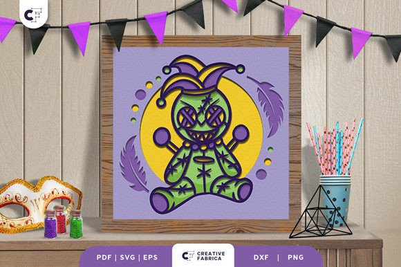 Voodoo Doll Carnival 3D Shadow Box: A Unique Mardi Gras Souvenir